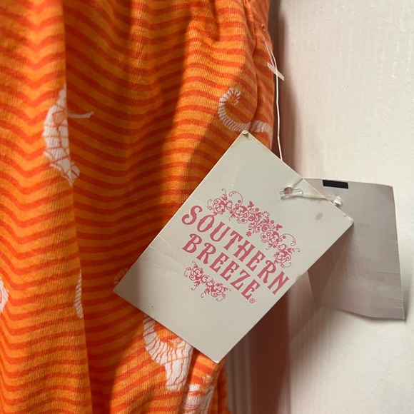 Southern Breeze Tangerine Seahorse Strapless Mini Dress - Picture 5 of 9